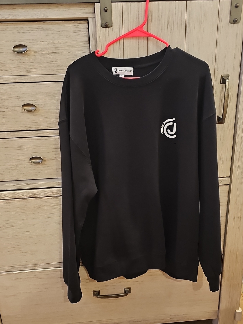 Crime Junkie Black Crewneck Sweatshirt